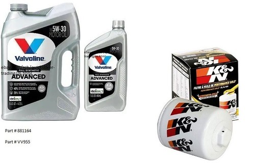 Valvoline 5W-30 Advanced Full Synthetic Engine Oil - 6 Quarts w/K&N Oil Filter - Picture 1 of 1