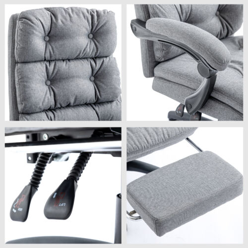 Silla de Oficina Ergonómica Reclinable Giratoria Ajustable Tela PC Computadora Escritorio Silla - Imagen 6 de 89