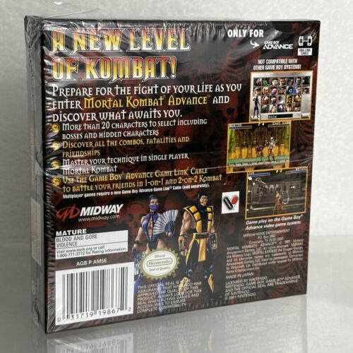 Mortal Kombat Advance ⭐100% completo CIB⭐Nintendo GameBoy Advance GBA autentico - Foto 3 di 24