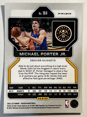 その他 PANINI PRIZM SILVER MICHAEL PORTER Jr. Michael Porter Jr. 2018 Prizm #32 Silver Price Guide