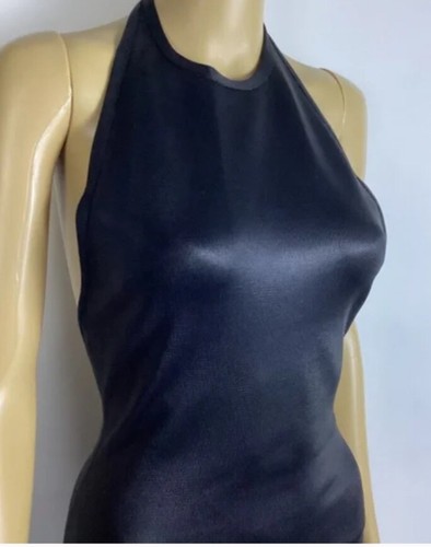 Alexander Wang Bonded Seam Black Halter Neck maxi dress S - Picture 3 of 11