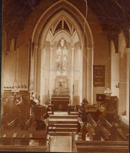 Details About 1905 Small Photo Titled Dolfor Church Interior