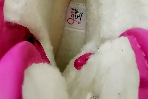 Olivia Miller Girl Glitter Duck Pink Spa Warn Furry Lining Rain Boots Girls Sz 3 - Picture 9 of 12