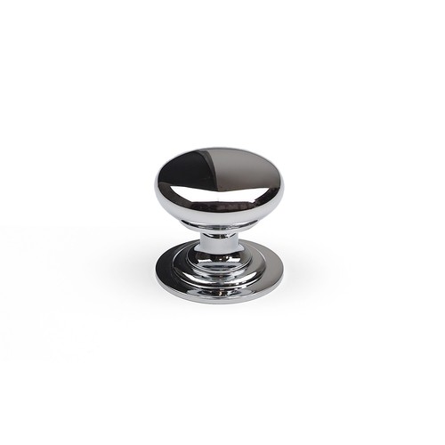 Chrome Kitchen Cup Handle & Round Knobs Polished Silver Cabinet Door Drawer Pull - Picture 24 of 30