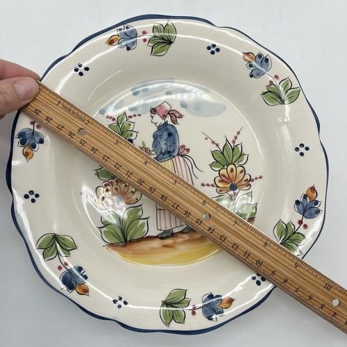 Jay Willard French Quimper Style Andrea by Sadek Plate 9.25” Set Of 4 - Picture 6 of 10