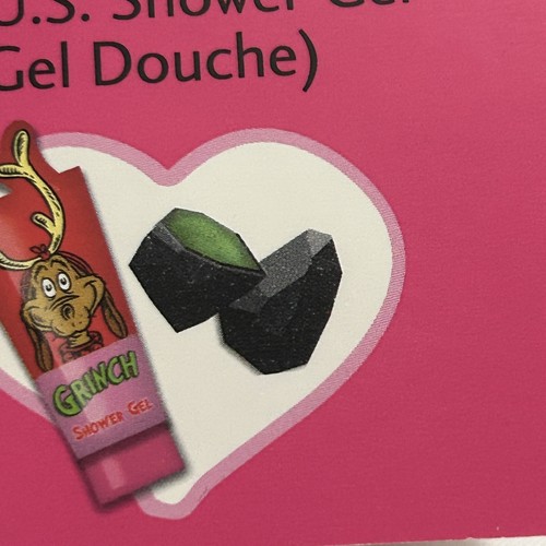 Dr. Seuss The Grinch Wash Bag Set: Coal Shaped Bath Bomb & Shower Gel 5.4 Oz NEW - Picture 6 of 6