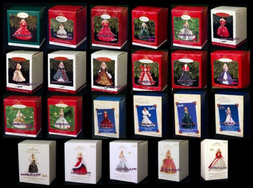 Ornement Barbie fête des fêtes LOT 23 poinçon 1988 - 2010 1992 2006 2009 O