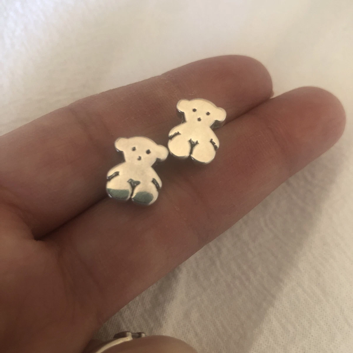 Tous Silver \'Sweet dolls\' Bear motif earrings | eBay