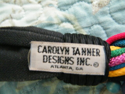 VINTAGE BELT CAROLYN TANNER MD ATLANTA ,GA USA ADJ SM-MED COLORFUL FABROC.BEADS - Picture 2 of 4