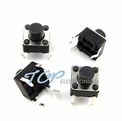 100PCS Miniature Micro Momentary Tactile Tact Touch Push Button Switch 6x6x6mm 100PCS Miniature Micro Momentary Tactile Tact Touch Push Button Switch 6x6x6mm