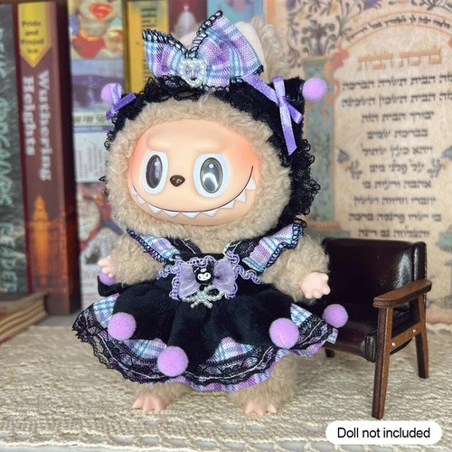17cm Labubu V2V1 Púrpura Vestido Muñeca Ropa Conjunto Accesorios Ropa Niño Regalo - Imagen 3 de 16