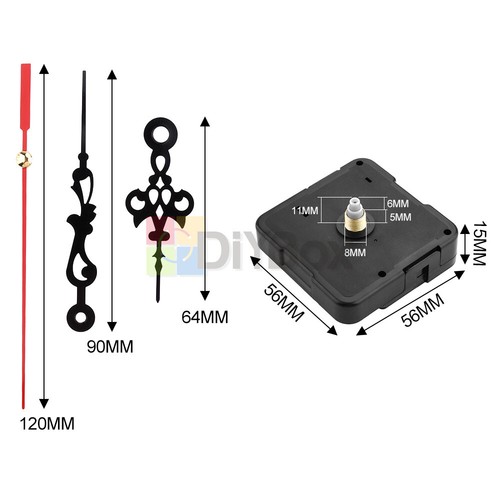 DIY Wall Quartz Clock Movement Mechanism Replacement Tool Parts Hands Kit - - Picture 21 of 28