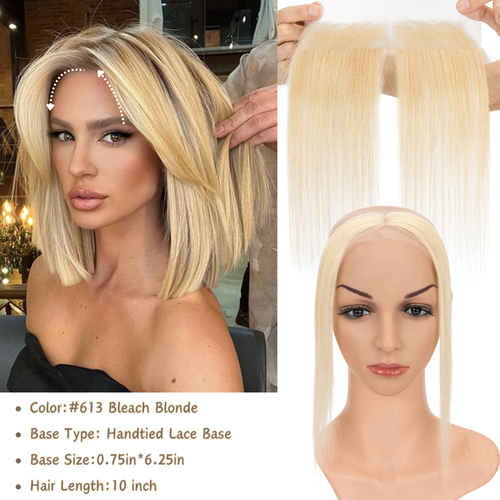 Full Lace Hairpiece 100% Human Hair Hairline Hair Toupee Bang Patch Topper Women - Picture 26 of 33