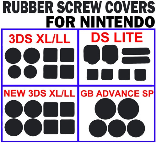 Screw Hole Rubber Dust Cover Plug for Nintendo New/3DS/XL/LL/DS Lite/GBA SP/NDSL
