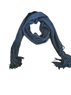 LUCKY BRAND Solid Brushed Dark Gray Poly Blend Scarf with