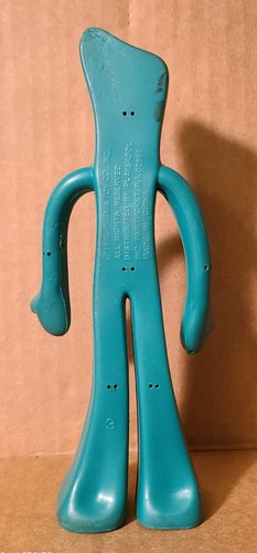 Vintage 1988 Green Gumby Prema Toys Co Playskool Posable Rubber - Picture 11 of 14