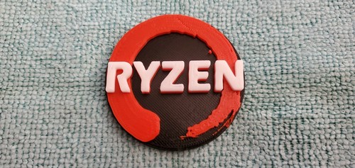 Ryzen 3D Printed Badge 2"