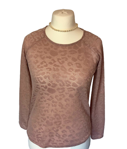 NEXT Dusky Pink Pointelle Long Sleeve Top 6 - Picture 6 of 7