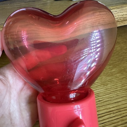 Red Heart Mini Gumball Machine Candy Dispenser Plastic Valentines Day - Picture 3 of 3