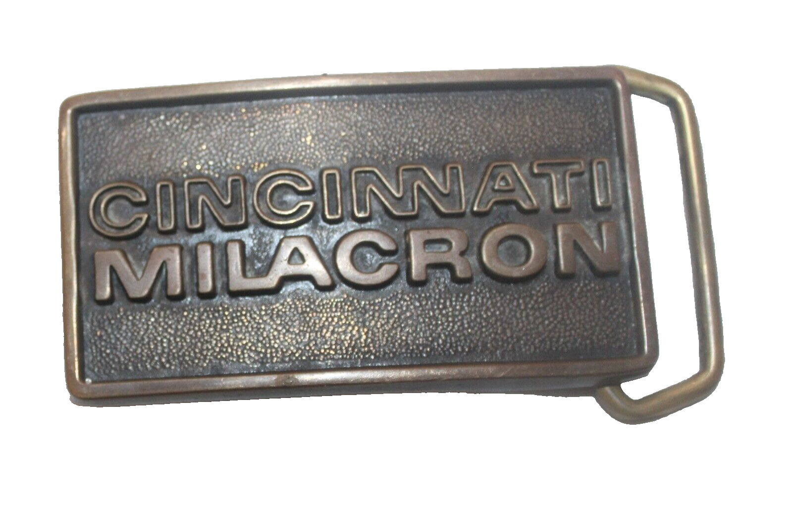 Cincinnati Milacron 1970s Solid Brass Belt Buckle… - image 1