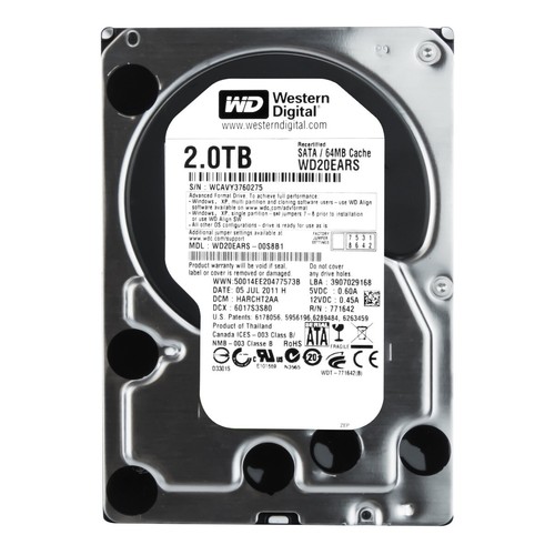 Hard Drive WD WD20EARS 2TB 5.4K 64MB SATA II 3.5 " - Picture 3 of 3