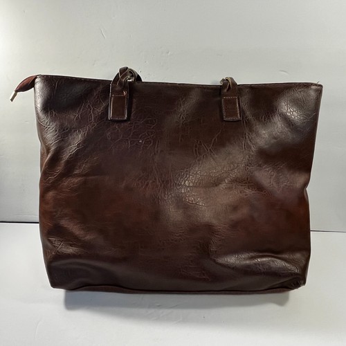 Bolso de Hombro Weimeibaige Bolso de Cuero Sintético Marrón Correas Trenzadas Borla - Imagen 6 de 12