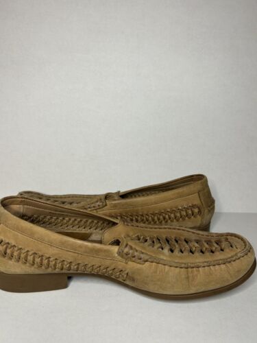 Johnston & Murphy Slip On Shoes Woven Sheepskin 20-0562 Tan Leather Men 9.5 - Picture 7 of 9