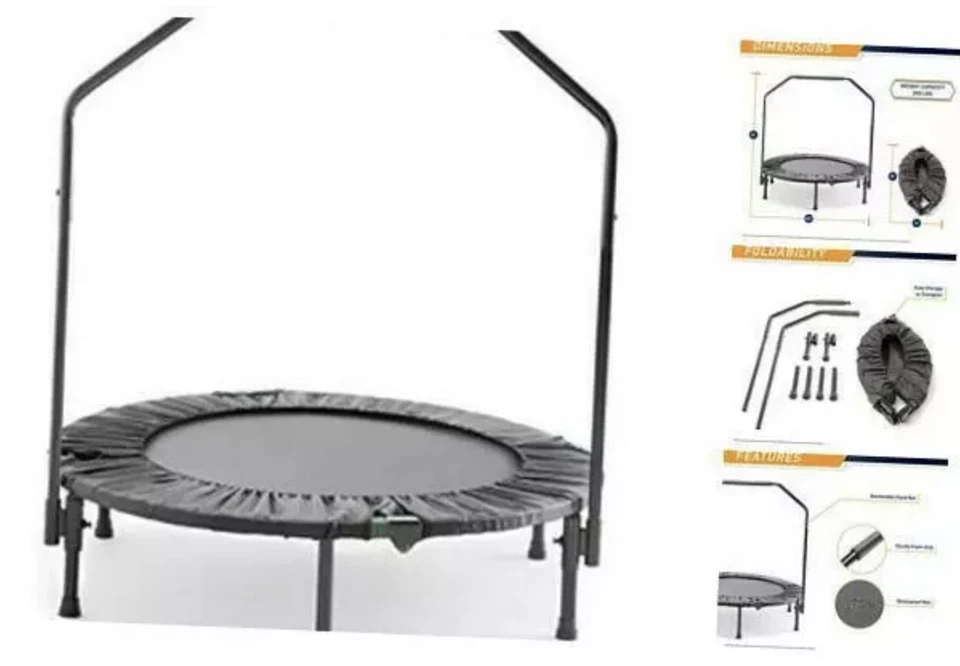 Trampolín Plegable Marcy Cardio Entrenador Mango ASG-40 Negro 250lbs Fitness Nuevo Foto 2 de 4