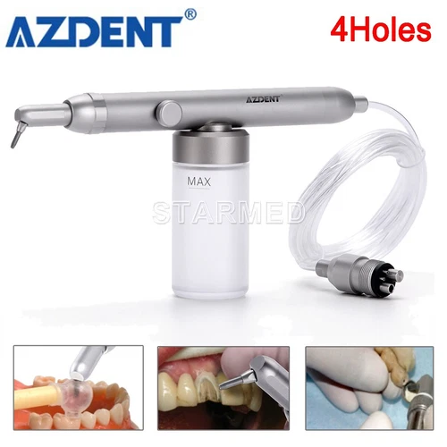 Pulidor de aire dental Óxido de aluminio Micrograbador Arenado 4Agujeros
