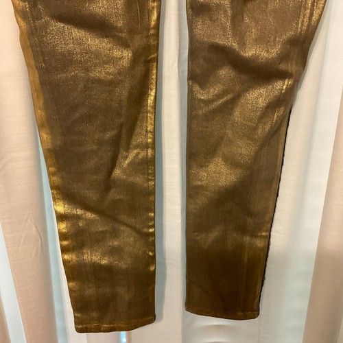 Jeans Karen Millen US 12 grigio oro nero bordo gamba sottile nuovo con etichetta - Foto 9 di 10