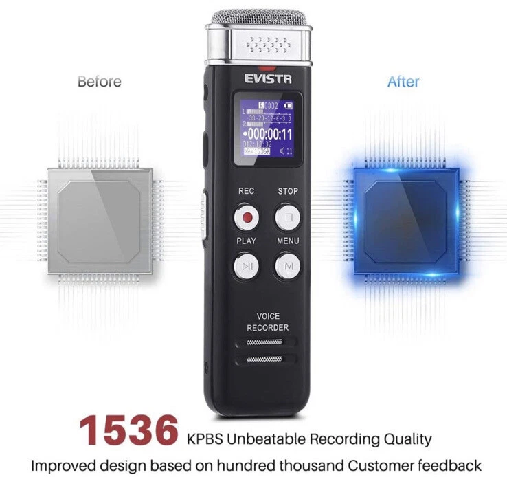 Grabadora de voz digital EVISTR 16 GB USB Evista Foto 4 de 4