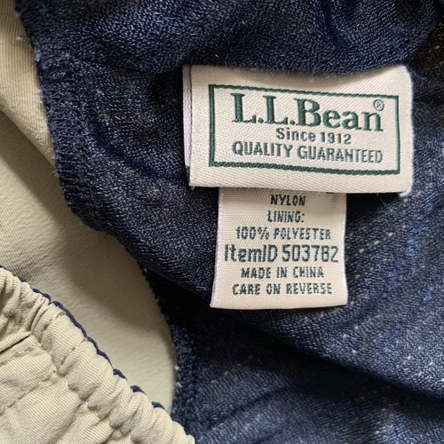 LL Bean Nylon Activewear Shorts Junior Sz 5 Tan Elastic Tie Waist Lined Inseam 6 - Picture 6 of 7