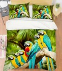 3D Tree Parrot A86 Animal Bed Pillowcases Quilt Duvet Cover Set Queen King Zoe