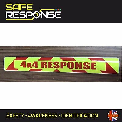 Magnetic sign 4x4 RESPONSE On Call RED chevron design Background /& text vehicle