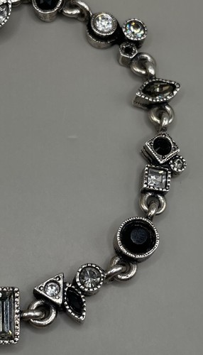 Patricia Locke USA Women’s Bracelet Silver Plated Swarovski Crystals 7.75” - Picture 6 of 10