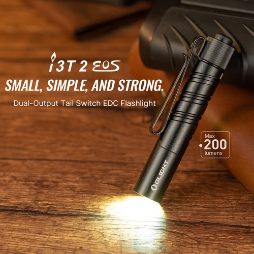 Olight i3T 2 EOS 200 Lumen EDC Torch Handheld LED Flashlight Tail Switch IPX8 - Picture 32 of 37