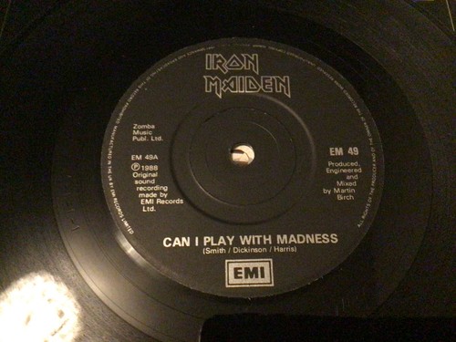 Iron Maiden Can I play with Madness 7" vinyl single record - Picture 4 of 4
