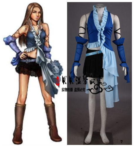 Final Fantasy X-2 Yuna Lenne Songerss Cosplay Disfraz Conjunto Completo Personalizado #HK5 - Imagen 1 de 6