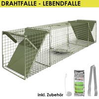 Tierfalle Lebendfalle Marderfalle Drahtfalle GrüN 120 X 29 X 31 Cm Petigi