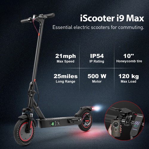 500W Motor Adult Electric Scooter Foldable E-Scooter Shock Absorption Commuting - Picture 38 of 53