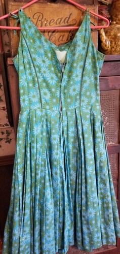 Vintage Joan Miller Kleid Junior türkis geblümt Rockabilly  - Bild 3 von 7