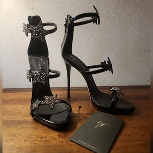 GIUSEPPE ZANOTTI トングサンダル クリスタル ビジュー 黒 38 CRISTELLE