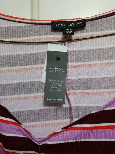Lane Bryant Stretch Knit 3/4 Sleeves Spring Beach Women's Size 14/16 Shirt - Picture 2 of 4