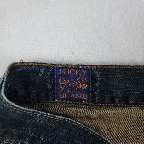 Lucky Brand Jeans Mens 34 Cotton Denim Dark Wash Classic Straight Long Inseam - Picture 16 of 21