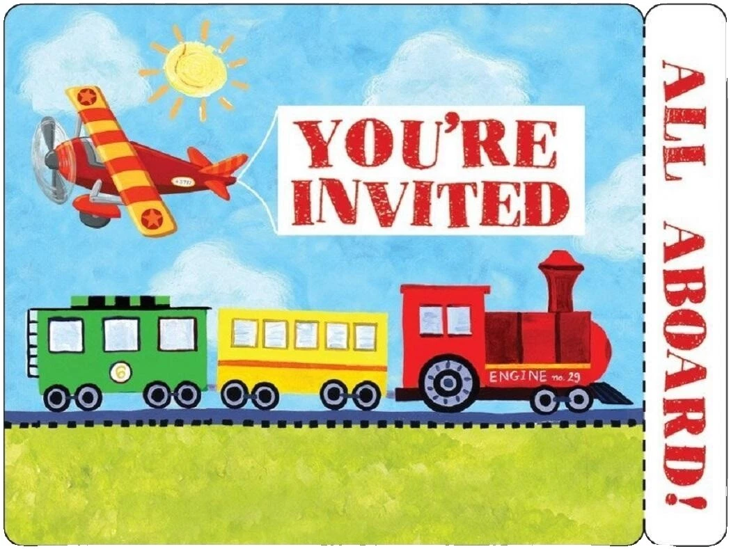 Vehículos saludo Invitaciones