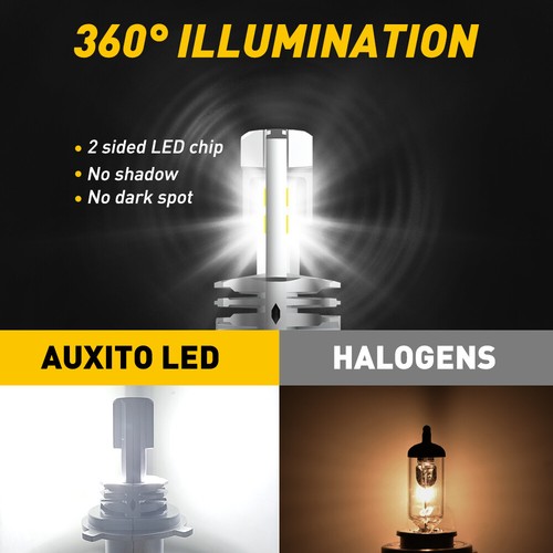 H4 LED Motorcycle Headlight Bulb Hi/Low Beam 6000K White High Power Fanless - Picture 5 of 10