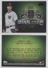 2020 Topps Stadium Club Emperors of the Zone Black /99 Gerrit Cole #EOZ-8