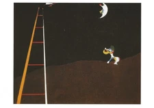 Postcard Joan Miro "Dog Barking at the Moon" 1926 Philadelphia Museum Art MINT