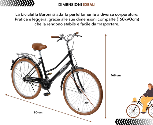 Bicicletta Da Passeggio Da Uomo E Donna, Con Campanello, Manubrio E Sellino Rego - Foto 2 di 12