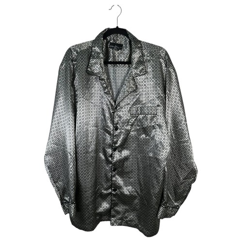 Robert Louis Silk Blend Black Geometric Long Sleeve Pants Pajama Set Men's XL - Picture 5 of 8